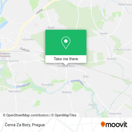Černá Za Bory map