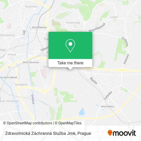 Карта Zdravotnická Záchranná Služba Jmk