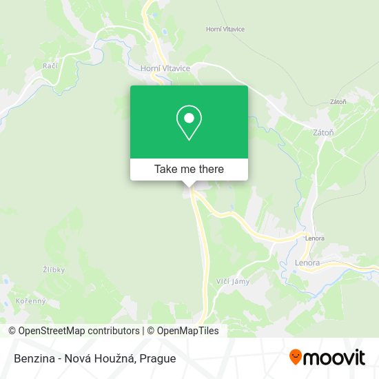 Benzina - Nová Houžná map