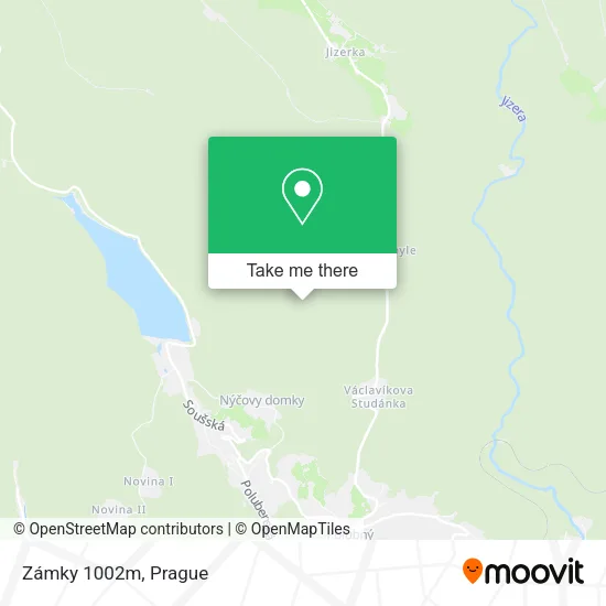 Карта Zámky 1002m