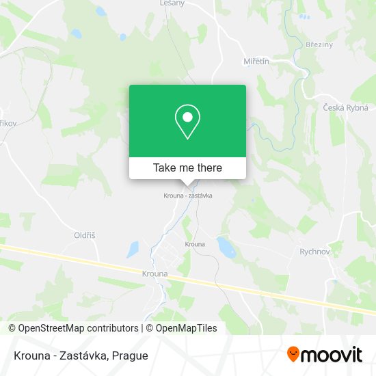 Карта Krouna - Zastávka