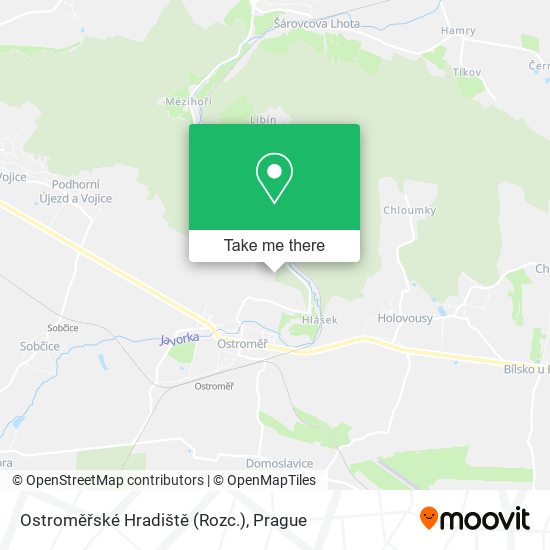Ostroměřské Hradiště (Rozc.) map