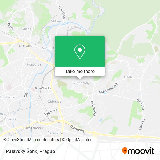 Pálavský Šenk map