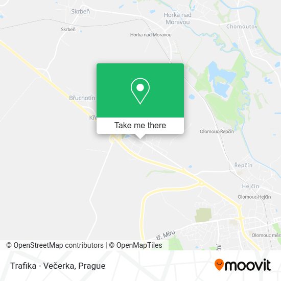 Trafika - Večerka map