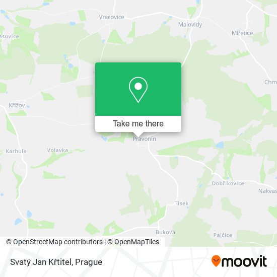 Svatý Jan Křtitel map