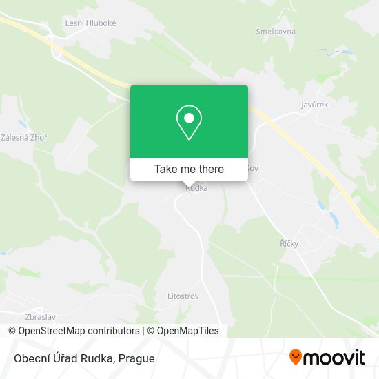 Obecní Úřad Rudka map