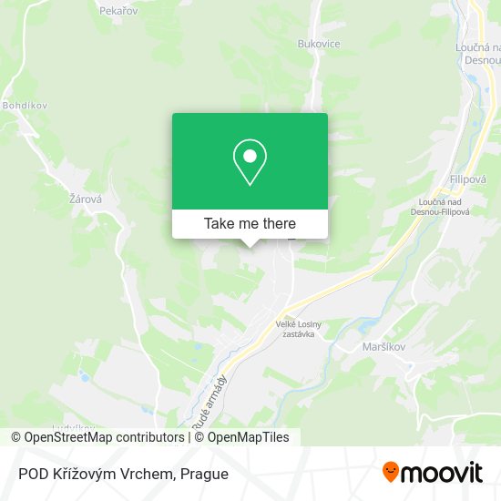 POD Křížovým Vrchem map