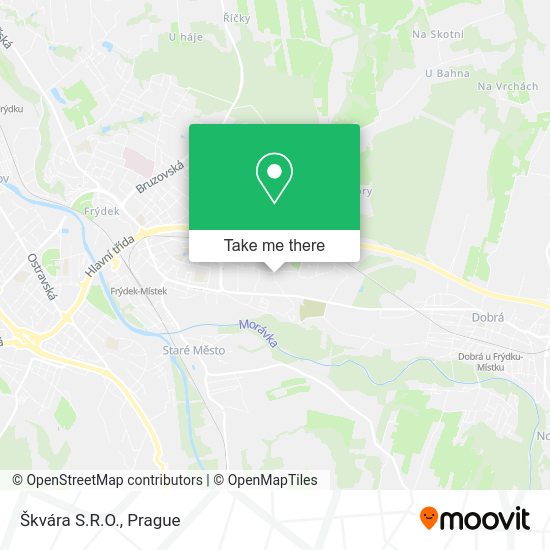 Карта Škvára S.R.O.