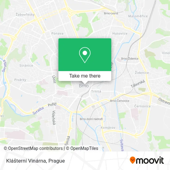 Карта Klášterní Vinárna