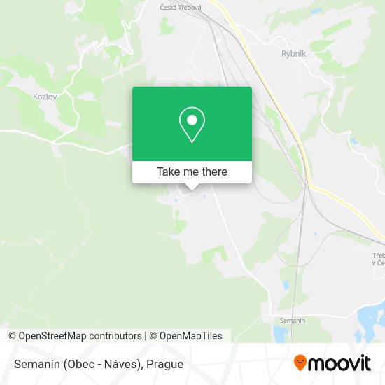 Semanín (Obec - Náves) map