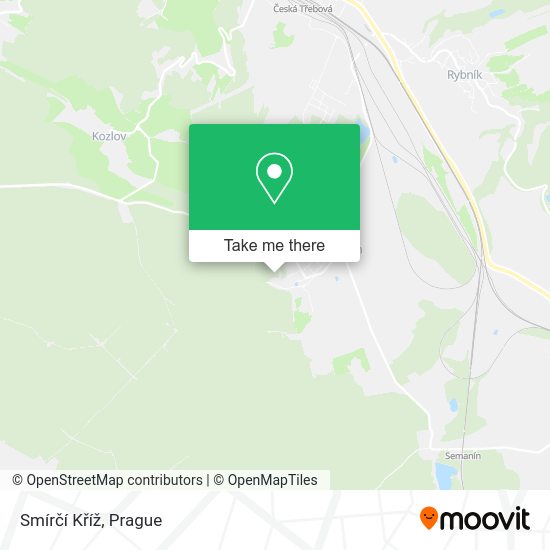 Smírčí Kříž map