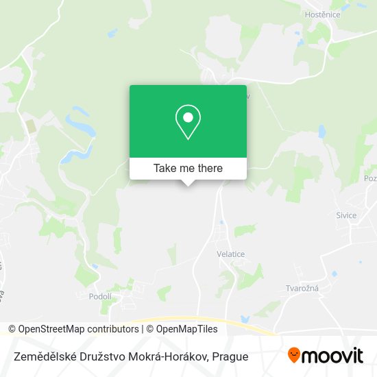Zemědělské Družstvo Mokrá-Horákov map