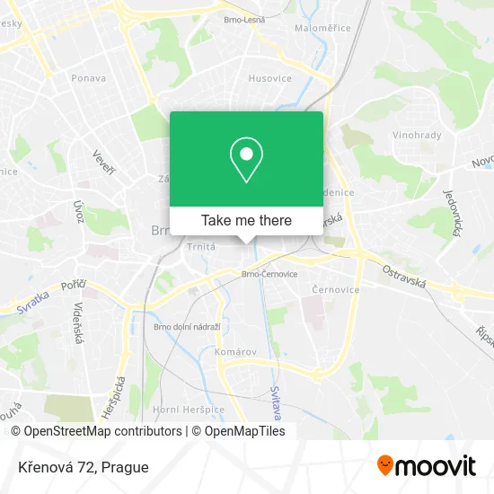 Křenová 72 map
