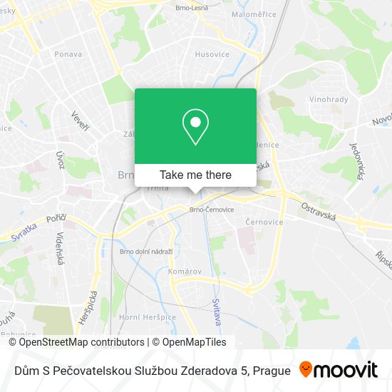 Dům S Pečovatelskou Službou Zderadova 5 map
