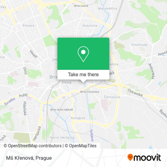 Mš Křenová map