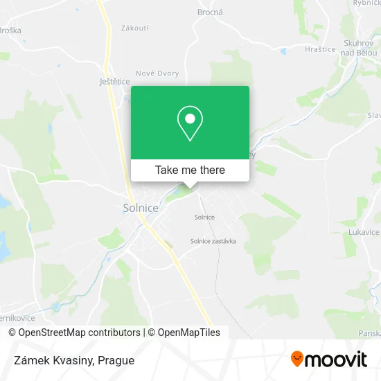 Zámek Kvasiny map