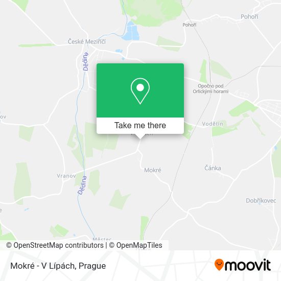 Mokré - V Lípách map