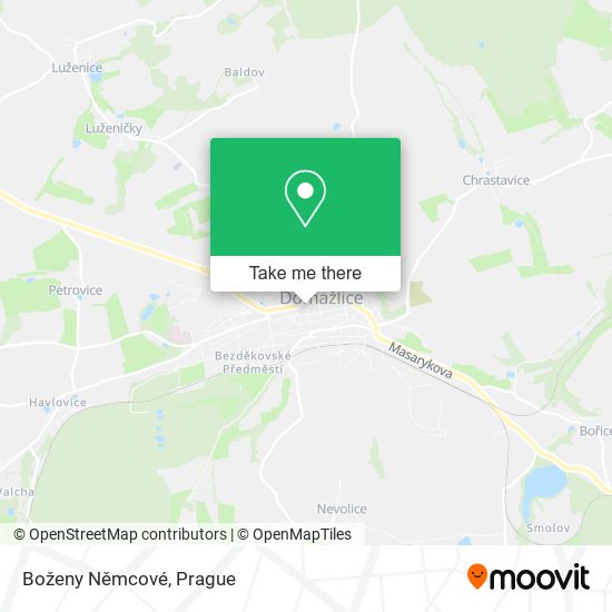 Boženy Němcové map