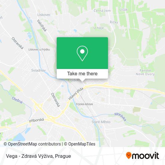 Vega - Zdravá Výživa map