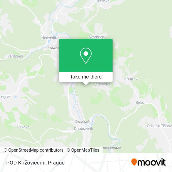 POD Křížovicemi map