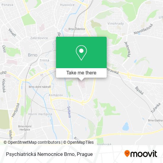 Карта Psychiatrická Nemocnice Brno