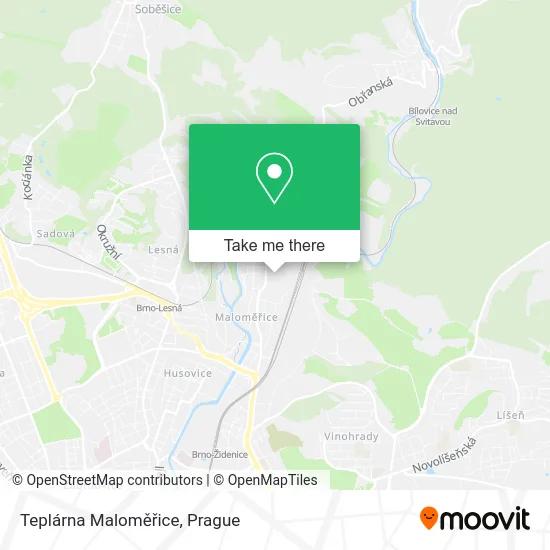 Карта Teplárna Maloměřice