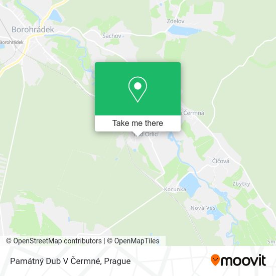 Památný Dub V Čermné map