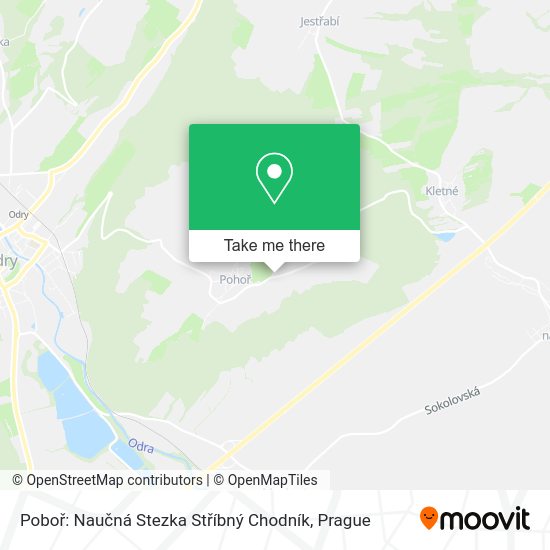 Poboř: Naučná Stezka Stříbný Chodník map