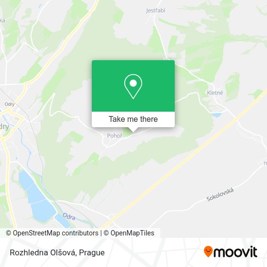 Rozhledna Olšová map