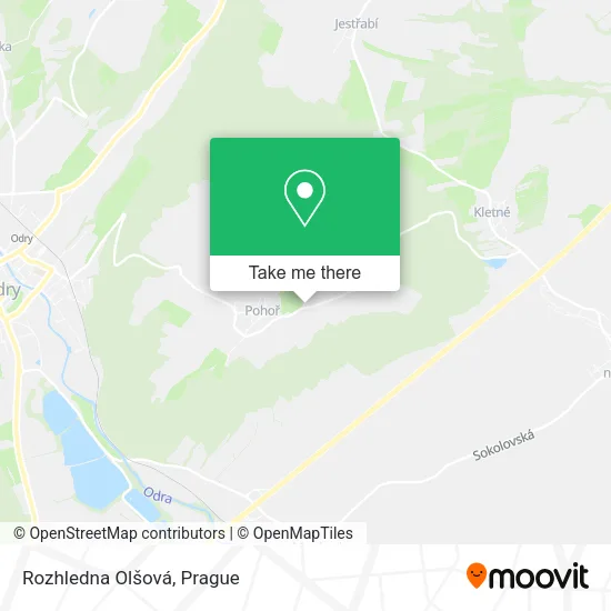Rozhledna Olšová map