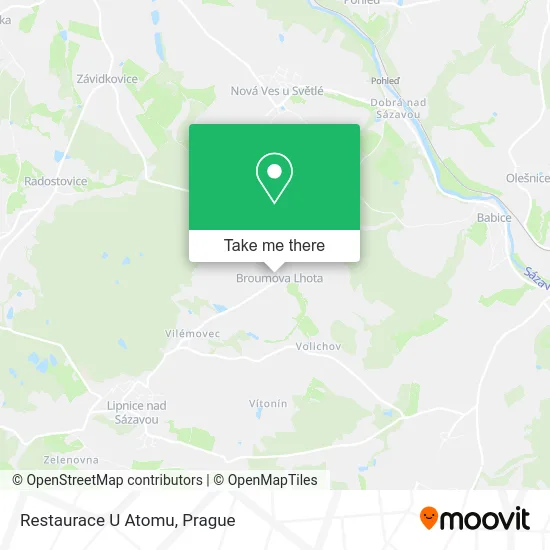 Карта Restaurace U Atomu