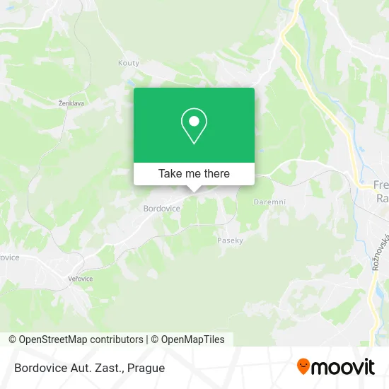 Карта Bordovice Aut. Zast.