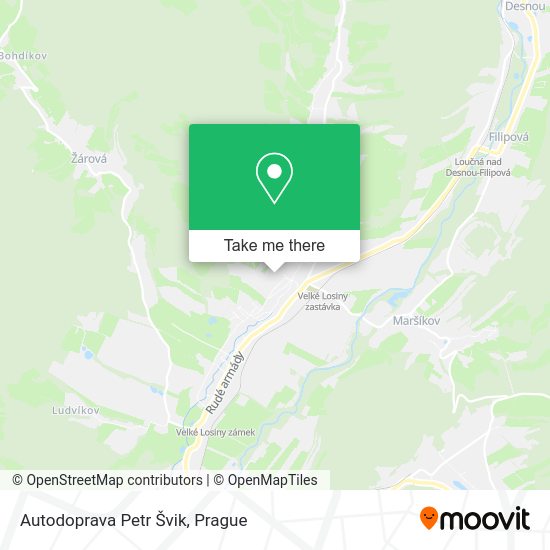 Autodoprava Petr Švik map