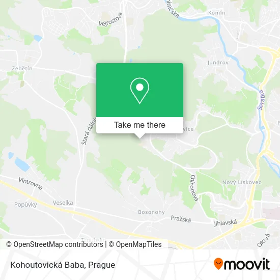 Карта Kohoutovická Baba