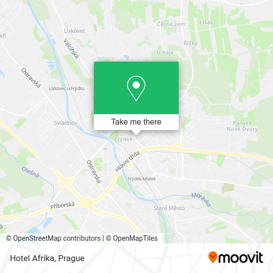 Hotel Afrika map