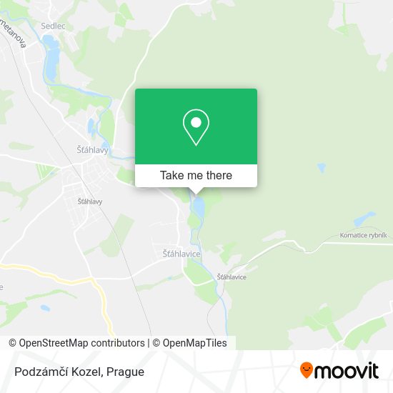 Podzámčí Kozel map