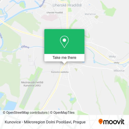 Kunovice - Mikroregion Dolní Poolšaví map