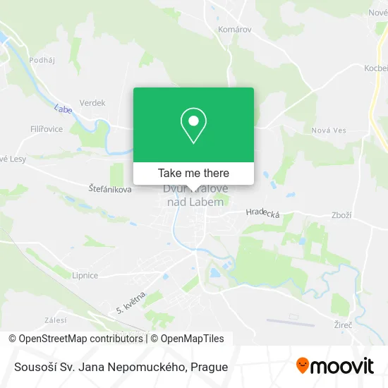 Карта Sousoší Sv. Jana Nepomuckého