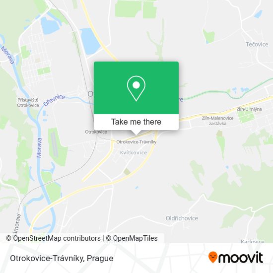 Otrokovice-Trávníky map