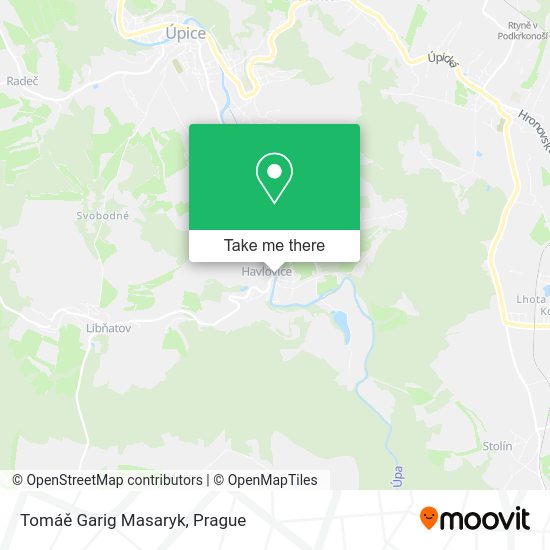 Tomáě Garig Masaryk map
