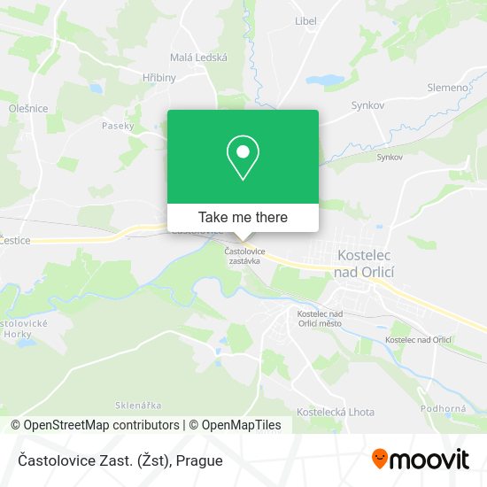 Častolovice Zast. (Žst) map
