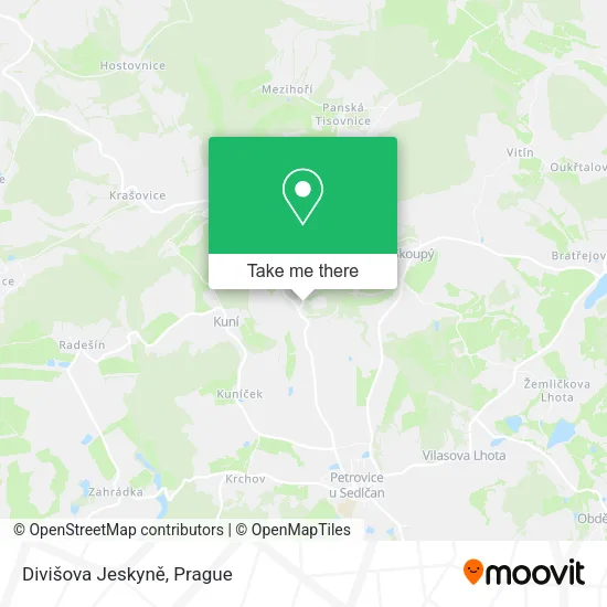 Карта Divišova Jeskyně