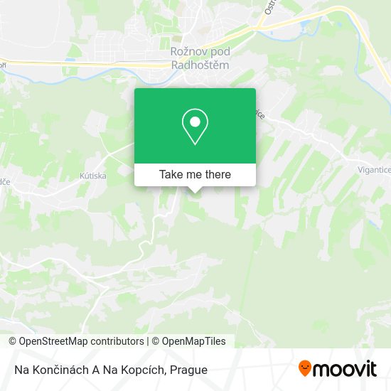 Na Končinách A Na Kopcích map
