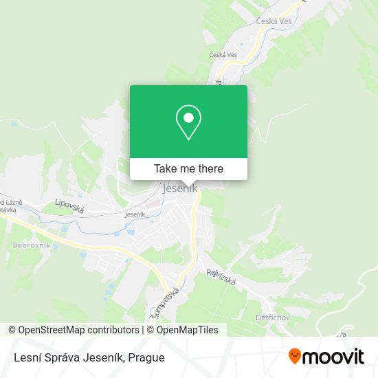 Lesní Správa Jeseník map