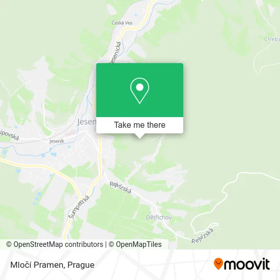 Карта Mločí Pramen