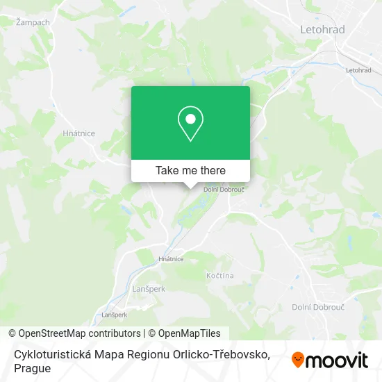 Карта Cykloturistická Mapa Regionu Orlicko-Třebovsko