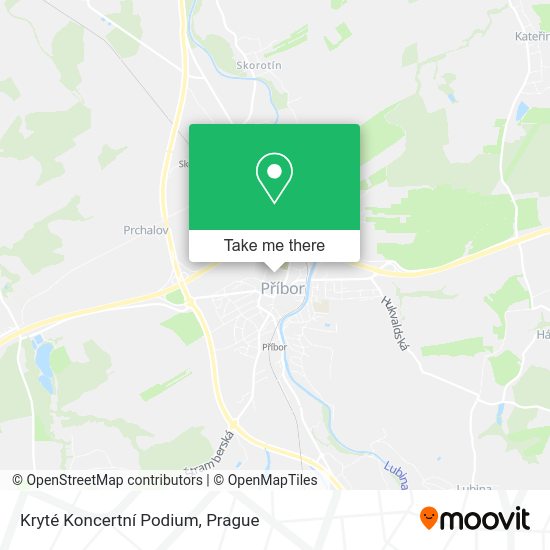 Kryté Koncertní Podium map