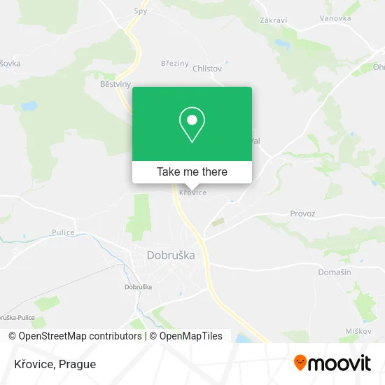 Křovice map