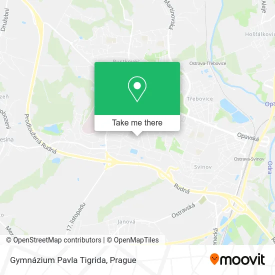 Карта Gymnázium Pavla Tigrida