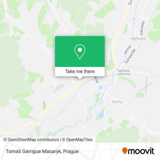 Tomáš Garrigue Masaryk map